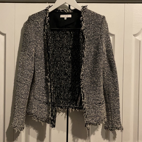 IRO Azure Black White Boucle Blazer Cardigan - Picture 6 of 11